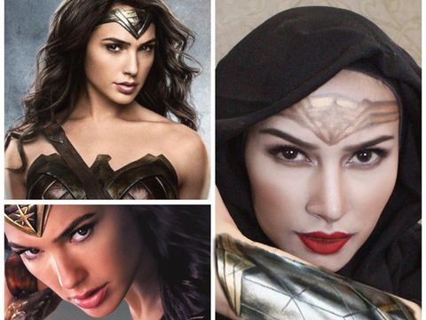 Dandan Ala Wonder Woman, Hijabers Bandung Disebut 'Gal Gadot'-nya Indonesia