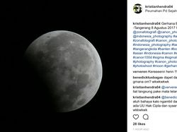 Keindahan Gerhana Bulan Parsial Hiasi Instagram