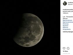 Keindahan Gerhana Bulan Parsial Hiasi Instagram