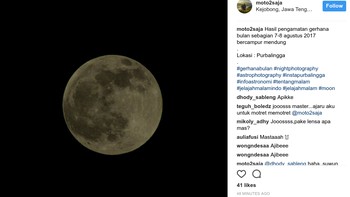 Negara yang bisa melihat gerhana bulan sepenuhnya adalah Spanyol bagian barat, Portugal, Inggris, dan Norwegia. Foto: Instagram @moto2saja