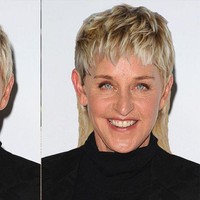 Tak ketinggalan Ellen DeGeneres pun ikut tampl ala rambut 80-an. Kocak ya!