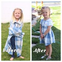 Hebat, Ibu Kreatif Sulap Baju Bekas Ayah Jadi Dress Cantik untuk Anak