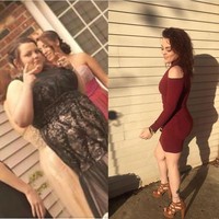 Wanita ini memiliki berat 113 kg saat lulus dari SMA. Dia pun gigih menurunkan berat badannya hingga 45 kg. Kini berat wanita ini sekitar 68 kg, namun ia masih harus terus menurunkan bobot tubuhnya hingga ke berat ideal. Foto: Instagram