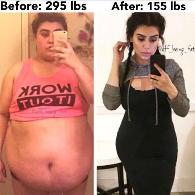 Terlalu gemuk tentu akan menimbulkan penyakit. Dengan menjalani diet dan olahraga, tubuh tak hanya mendapatkan kesehatan namun bonusnya jadi lebih langsing. Wanita ini berhasil turunkan berat badan hingga 69 kg. Foto: Instagram