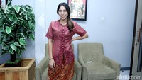 Valerie Thomas saat ditemui sebelum tampil di Opera Van Java di Studio Trans TV, Jakarta Selatan pada Selasa (8/8).