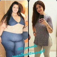 Dari ukuran baju XL (size 20) wanita ini berhasil menurunkan ukuran bajunya menjasi XS (size 2). Foto: Instagram