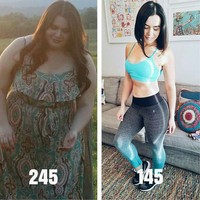 Wanita ini buktikan bahwa olahraga dan diet yang tekun menghasilkan tubuh langsing. Padahal sebelumnya tubuhnya sangat gemuk. Foto: Instagram