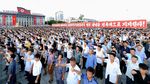Foto : Ribuan Rakyat Korut Turun ke Jalan Dukung Sikap Pyongyang
