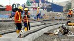 Foto : Siiiip, Rel MRT Telah Dipasang di Area Depo Lebak Bulus