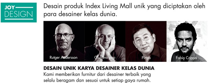 Furnitur Karya Desainer Kelas Dunia Ada di Index Living Mall Jakarta