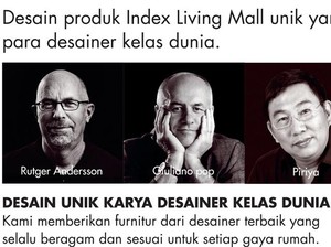 Furnitur Karya Desainer Kelas Dunia Ada di Index Living Mall Jakarta