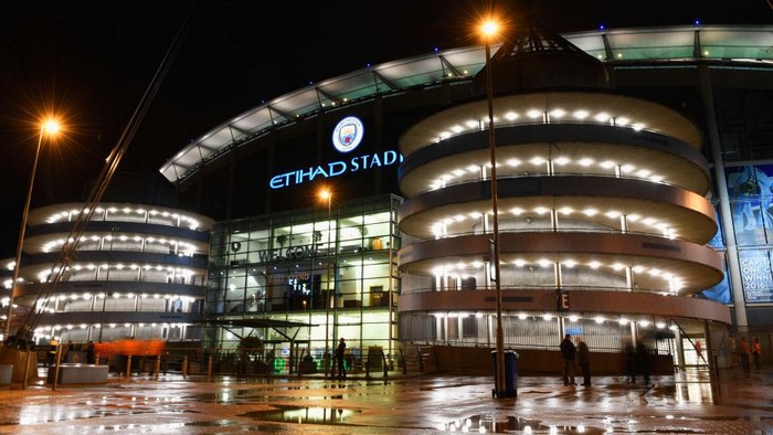 MANCHESTER, ENGLAND - FEBRUARY 21:  A general view outside the stadium prior to  the UEFA Champions League Round of 16 first leg match between Manchester City FC and AS Monaco at Etihad Stadium on February 21, 2017 in Manchester, United Kingdom.  (Photo by Stu Forster/Getty Images)