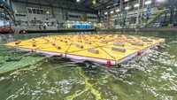 Bahan dasar pulau terapung ini adalah campuran kayu dan polystyrene yang dibentuk segitiga dan disusun. Pulau ini nanti bisa digunakan untuk tempat tinggal hingga keperluan energi seperti pembangkit listrik tenaga angin atau tenaga matahari di tengah laut. Istimewa/inhabitat.com