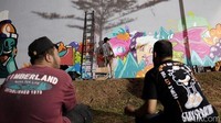 Ada empat seniman dari Jakarta dan Bandung yang diajak bikin mural. Dok. Instagram/artsipjakarta