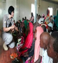 IPTU Wastini memberikan pengarahan tentang pendidikan anak kepada masyarakat wanita Sudan