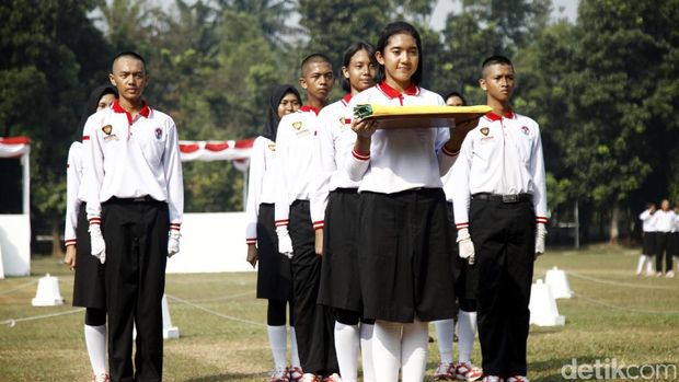 Paskibraka Pembawa Baki Diumumkan 2 Jam Sebelum Upacara HUT RI ke-72