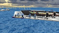 Ukuran pulau terapung ini masih kecil, tapi dalam beberapa tahun bisa dibuat lebih besar hingga seluas 5 km persegi. Istimewa/inhabitat.com