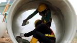 Foto : Pembangunan Depo MRT Lebak Bulus Capai 56%