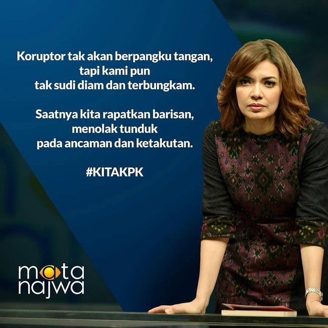 Pesan Najwa Shihab untuk melawan koruptor. Foto: Dok. Mata Najwa