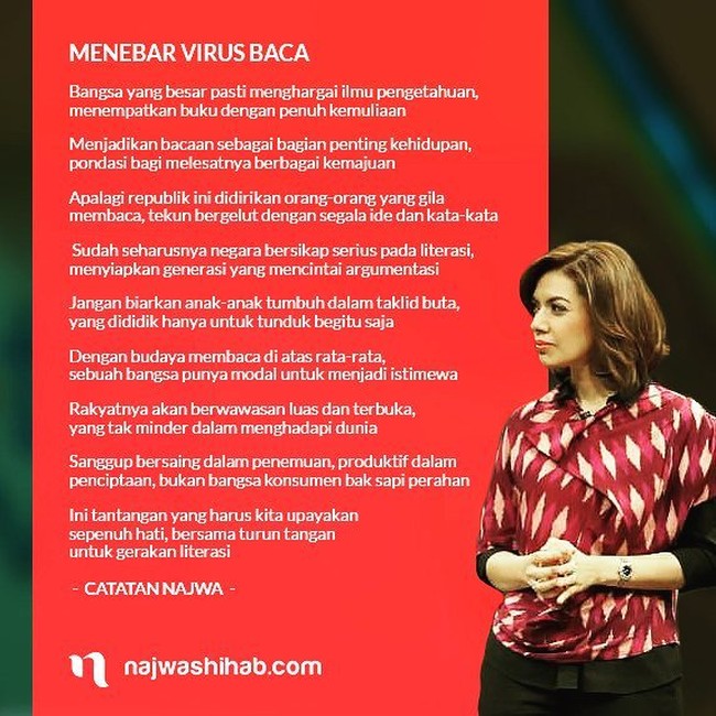 Bangsa yang besar pasti menghargai ilmu pengetahuan, menempatkan buku dengan penuh kemuliaan. Foto: Dok. Mata Najwa