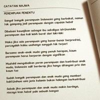 Bersama dengan anak-anak muda yang penuh harapan, kaum perempuan harus berperan dengan signifikan. Foto: Dok. Mata Najwa