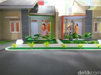 Maket rumah murah di pinggir Jakarta. 