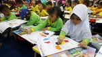 Keseruan Anak TK Lomba Mewarnai