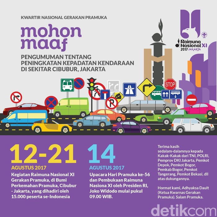 Raimuna Sebabkan Kemacetan di Cibubur, Pramuka Minta Maaf