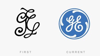Evolusi logo General Electric. Foto: designhd