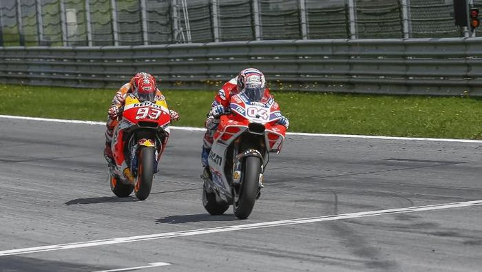 Andrea Dovizioso, pemenang MotoGP Austria pada tahun 2017 lalu (Foto: AFP PHOTO / APA / ERWIN SCHERIAU / Austria OUT) Andrea Dovizioso, pemenang MotoGP Austria pada tahun 2017 lalu (Foto: AFP PHOTO / APA / ERWIN SCHERIAU / Austria OUT)