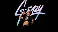 Selain membawakan sederet lagu-lagunya, G-Eazy juga melantunkan ‘Good Life’ milik Kehlani. Foto: Asep Syaifullah/detikHOT