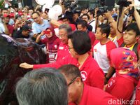 Darmin Nasution dan Sri Mulyani saat Meresmikan Banteng Wulung
