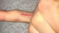 Tak cuma Kendall, Kylie Jenner juga punya tato unik. Ia punya tato meniru sebuah huruf M di kelingking kirinya. Foto: dok Instagram