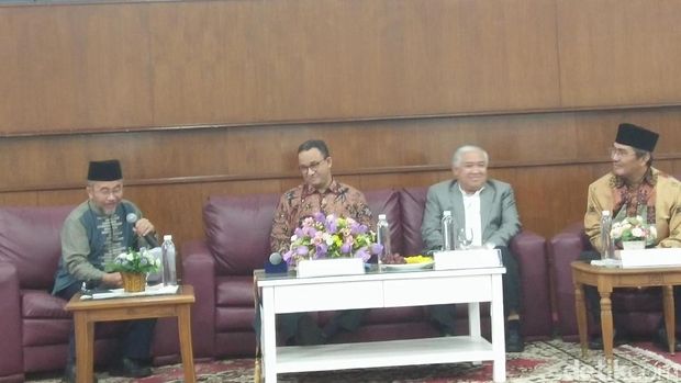 Anes Badwedan di acara seminar internasional di Universitas Al Azhar, Jakarta Selatan.