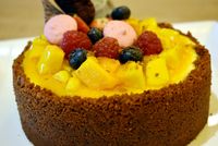 Mango cheesecake racikan Chef Purba Jaya dari JW Marriott Hotel Jakarta.