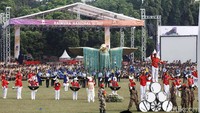 Parade drum band memeriahkan pembukaan Raimuna Nasional XI.