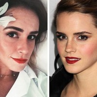 Blogger Inggris Megan Flockhart berubah jadi mirip Emma Watson dengan bantuan makeup. (Foto: Istimewa)