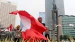 Aksi Polisi Lakukan Koreografi Kemerdekaan