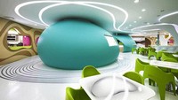  Main ke Seoul jangan lupa mampir ke The Lotte Amoje Food Capital. Food court ini didesain arsitek Korea Selatan dengan warna neon menarik perhatian. Suasananya juga menghadirkan pengalaman hyper-sensory bagi pengunjung. Foto: Istimewa