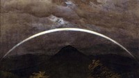 Sedangkan foto terakhir ini adalah pemandangan pelangi saat malam di Pegunungan Caspar yang dipotret oleh David Friedrich, sekarang ada di Museum Folkwang, Essen, Jerman (Dok. BBC)