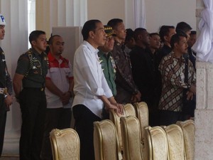 Jokowi dan Panglima TNI Pantau Geladi Resik Upacara HUT RI di Istana