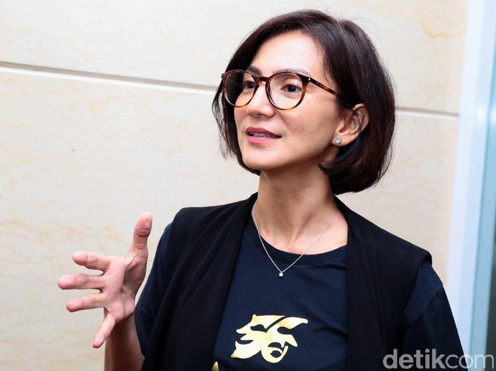 Wanda Hamidah saat ditemui di kawasan Gatot Subroto.