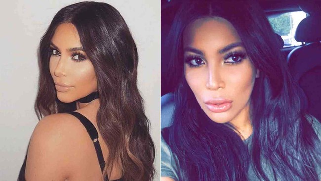Kim Kardashian begitu mirip dengan wanita Kanada bernama Kamilla Osman ini. Kamila pun sudah berjumpa dengan selebriti yang disebut seperti kembarannya itu. (Foto: Istimewa)