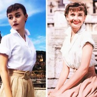 Wanita Inggris bernama Charlotte Tighe ini mirip aktris Audrey Hepburn. Sehari-harinya Charlotte pun tampil dengan gaya retro bak aktris legendaris itu. (Foto: Istimewa)