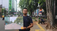 Jalan Melawai di seberang Amos Hotel.