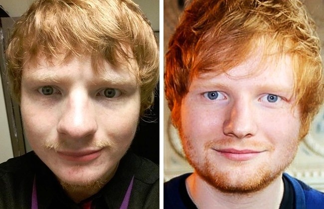 Inilah pria yang mirip banget penyanyi Ed Sheeran. Namanya, Ty Jones. Dalam akun Instagramnya, Ty menyebut dirinya sebagai ‘Ed’s evil twin. (Foto: Istimewa)