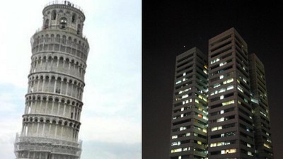 Foto: Membandingkan Menara Pisa dengan Gedung DPR yang Diklaim Miring