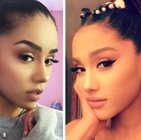 Banyak wanita yang memiliki wajah mirip selebriti. Salah satunya Jacky Melissa Vasquez. Wanita yang bekerja sebagai pelayan restoran tersebut mempunyai wajah seperti Ariana Grande. Bahkan Ariana sendiri sampai tidak percaya dengan kemiripan wajahnya dengan Jacky. (Foto: Istimewa)