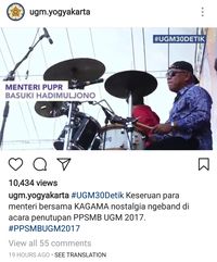 Menteri PUPR Basuki Hadimuljono ngeband / 