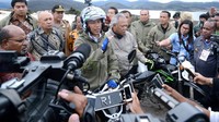 Masuk dalam rombongan Presiden Jokowi di Wamena, Papua, Basuki Hadimuljono ikut ngetrail di ruas jalan di Pegunungan Trikora yang tengah dibangun. (Biro Pers Setpres).